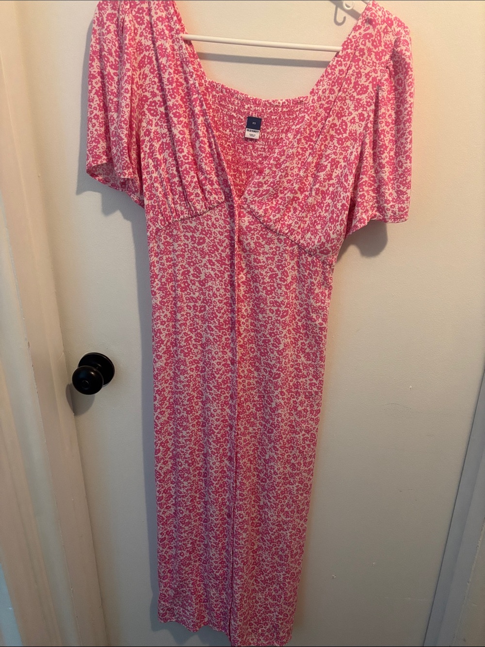 Pink Floral Maxi Dress - old navy